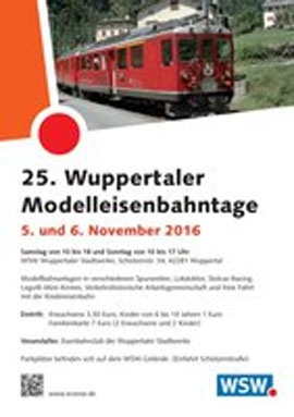 Wuppertaler Modelleisenbahntage 2020 abgesagt