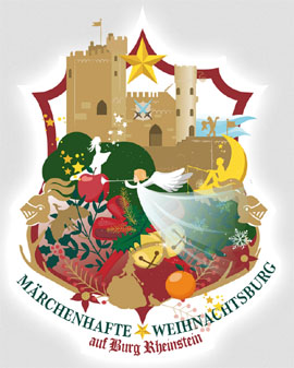 Märchenhafte Weihnachtsburg Rheinstein