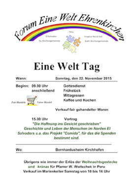 Eine-Welt-Tag in Ehrenkirchen