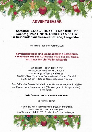 Adventsbasar in Langelsheim