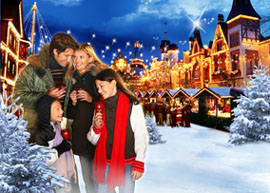 Der Europa-Park als riesiges Winterwunderland