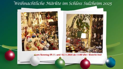 Vorweihnachtlicher Markt im Schloss Sulzheim